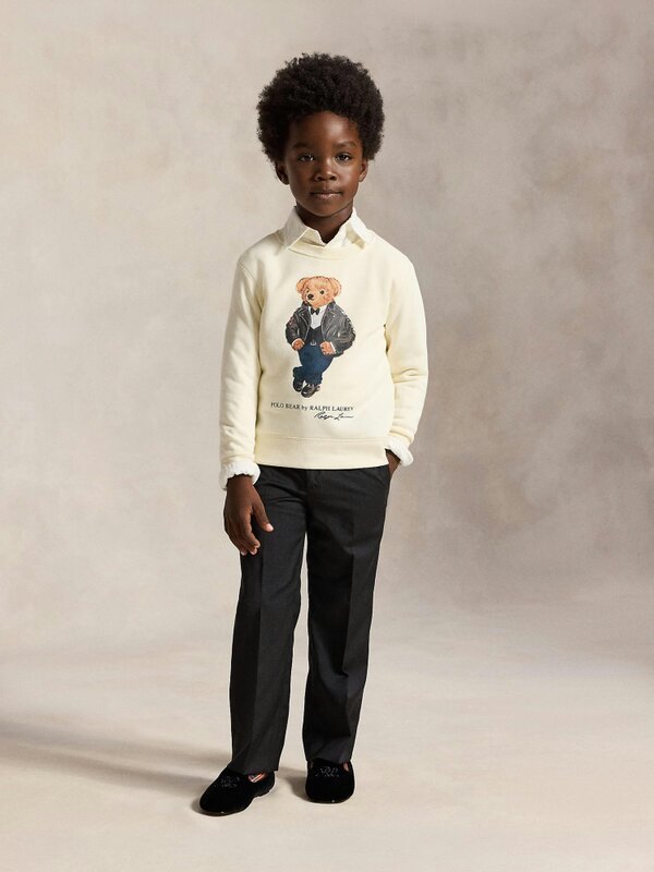 Ralph Lauren Kids Ralph Lauren Boys Polo Bear Sweatshirt in Ivory