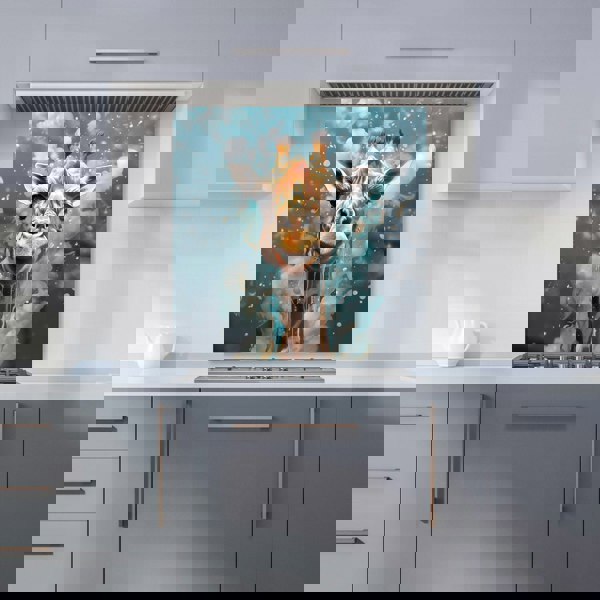 Warren Reed - Designer Splashart Giraffe Face Kitchen Splashback