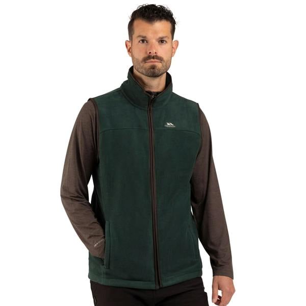 Trespass Mens Bernary Fleece Gilet - Dark Green - 