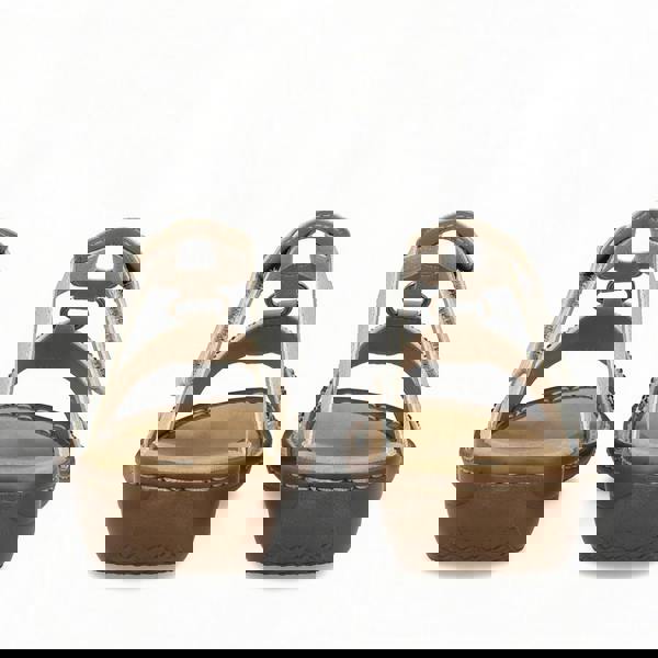 Rieker Rieker 608K2-40 Womens Ankle Strap Sandals Silver