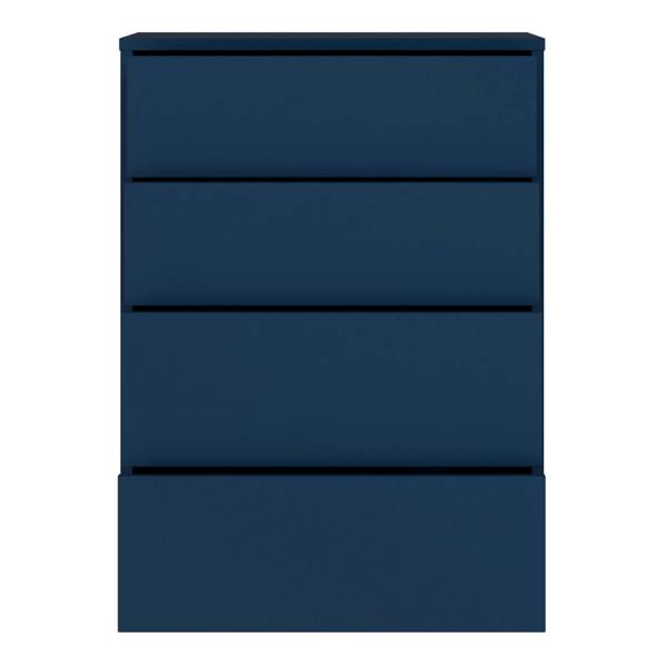 Alice Springs 4 Drawer Chest with Push-to-Open Drawers in Night Blue