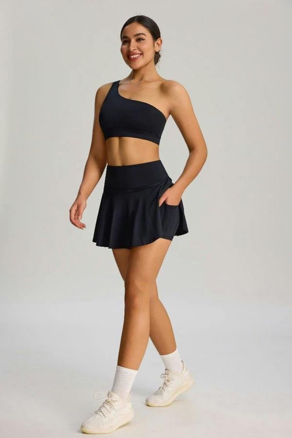 Anniou Tennis Skirt UPF 50+ - Black
