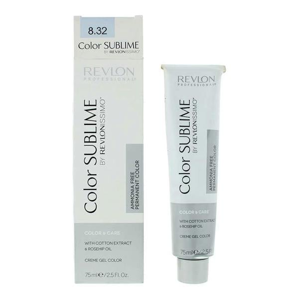 Color Sublime Revlon Color Sublime By Revlonissimo 8.32 Light Gold Iridescent Blonde Hair Colour 75ml