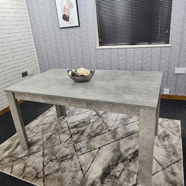 Kosy Koala Dining Table Grey Wood Kitchen Place for 4 Seats, Dining Table Only (Grey H 75 x L 117 x W 77 cm)