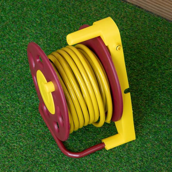 Samuel Alexander 15m Pro Wall Mounted Garden Hose Pipe with Spray Nozzle & Storage Reel