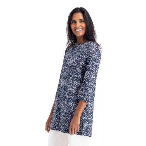 Trespass Womens Helga Leopard All-Over Print Top - Navy