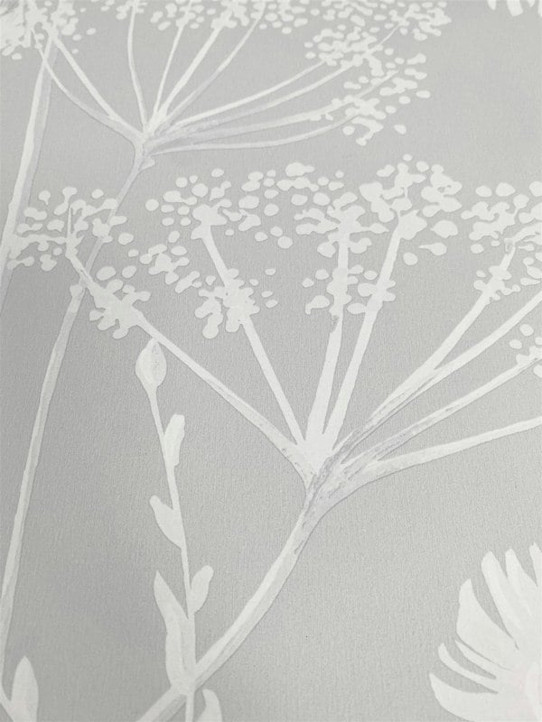 Catherine Lansfield Meadowsweet Floral Grey Straight Match Wallpaper