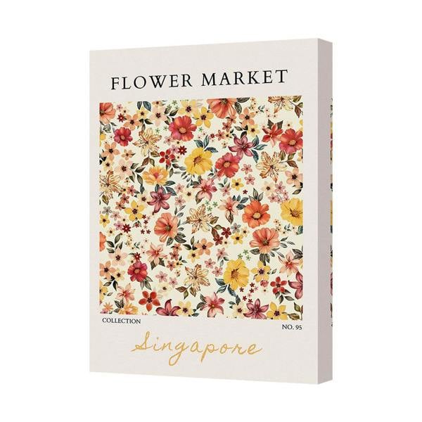 Benjamin Tate Design Flower Market Singapore Floral Canvas Wall Art Print