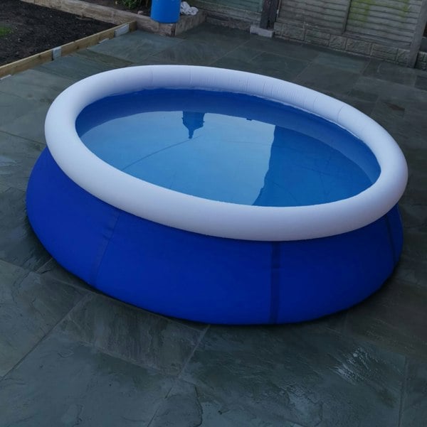 Samuel Alexander 8ft 2.4m Deep Quick Up Garden Family Paddling Pool