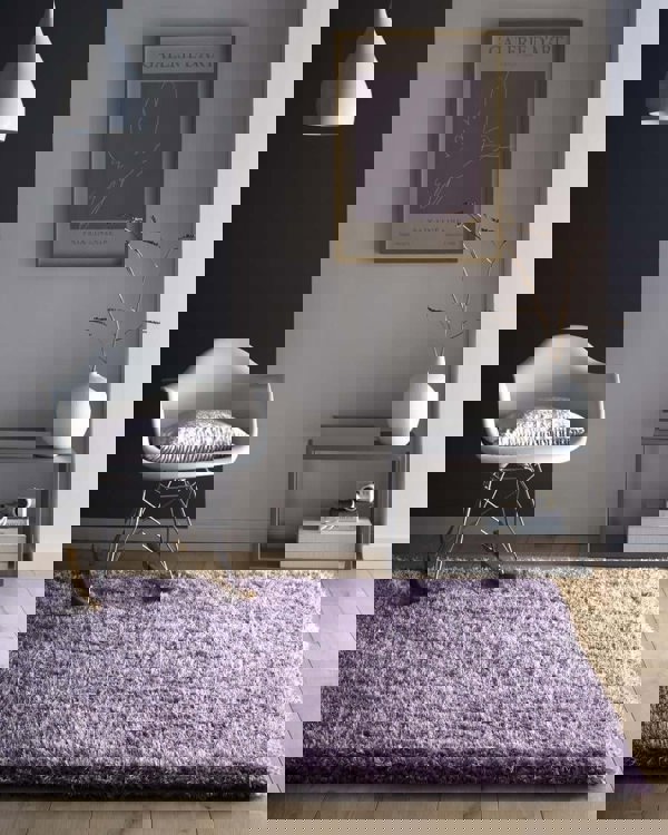 Chicago Lavender Shaggy Rug | Cozy Modern Plush Carpet