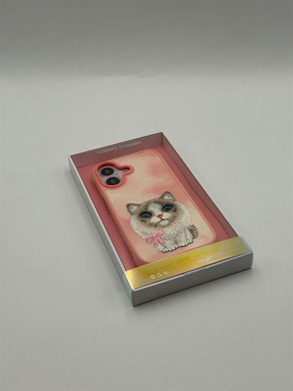 Nimmy Friends Nimmy Big Eye Cute Pet Ragdoll Cat Case with MagSafe for iPhone 17 6.3" Pink - N-XDY-IP17-07-D
