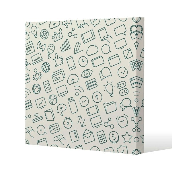Benjamin Tate Design Outline icons (Canvas Print)