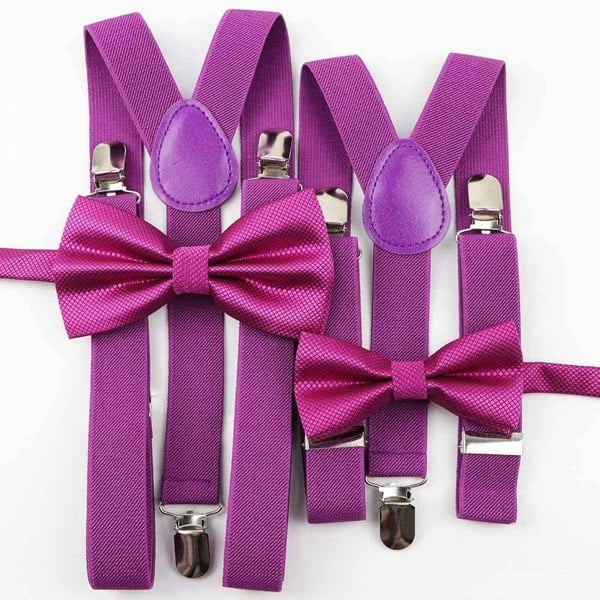 Mauve Bracers and Bow Tie Sets