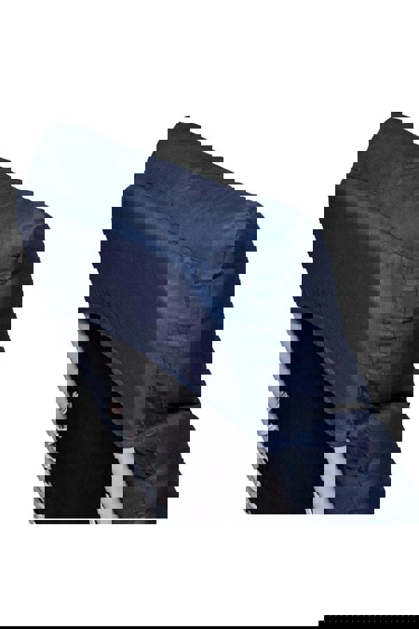 Living and Home 160x50cm Dark Blue Outdoor Sun Lounger Cushion with Slip-Over Back & Side Tie Straps