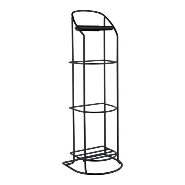 Black stainless steel toilet roll holder