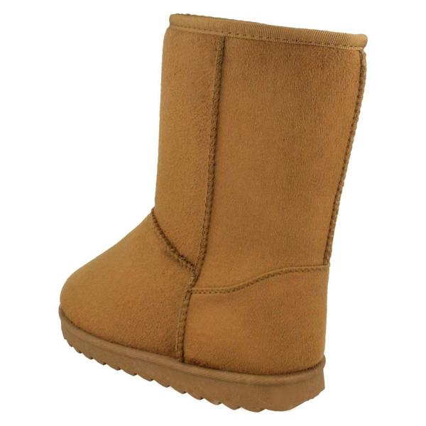 Spot On Girls Spot On Mid Leg Faux Fur Fleece Lined Boots