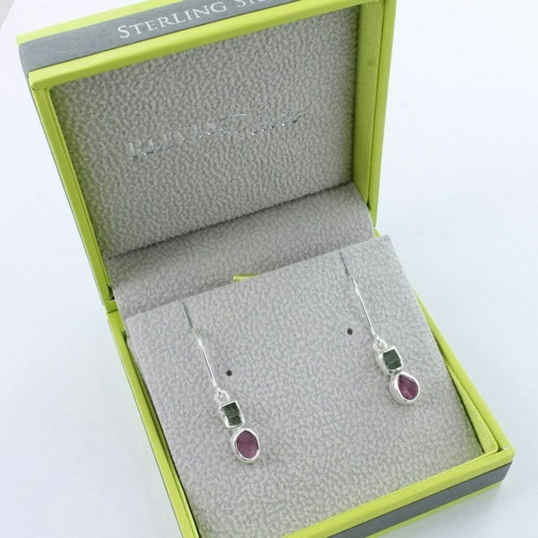 Tourmaline Two Stone Drop Earrings - Reeves & Reeves