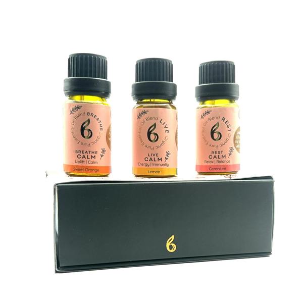 B Calm Aroma Diffuser with Blended Oil Steps - Stress relief, Energy Boost, Sleep & Hormone Balance