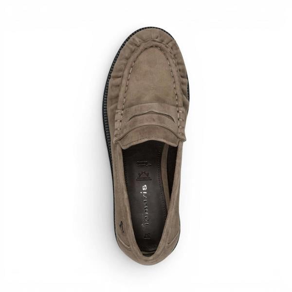 Tamaris Women's Beige Leather Loafer Casual Shoes - 24251-47