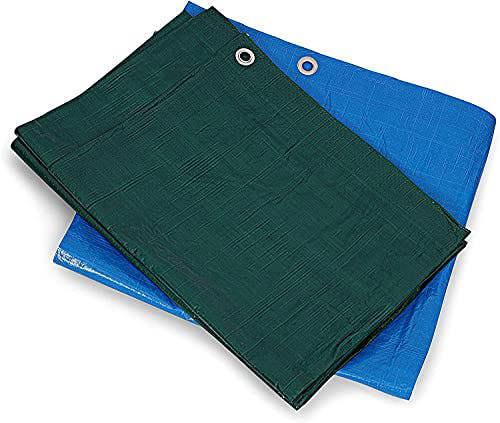 KAV - Tarpaulin waterproof heavy duty 130 GSM LARGE - 5.4M x 6 M (18ftx 20 FT) with Eyelets ground sheet Multifunctional Quality Cover Tarp