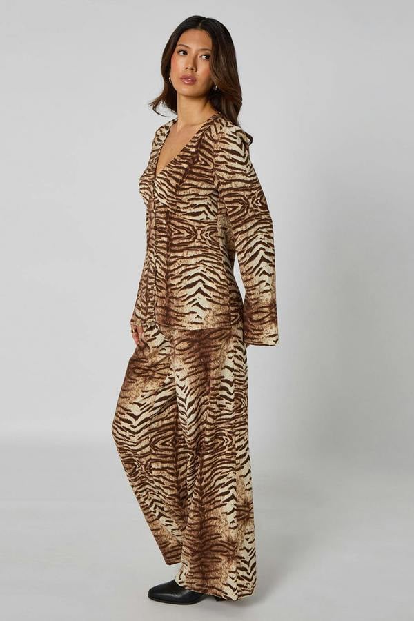 Urban Bliss Zebra Button Front Top
