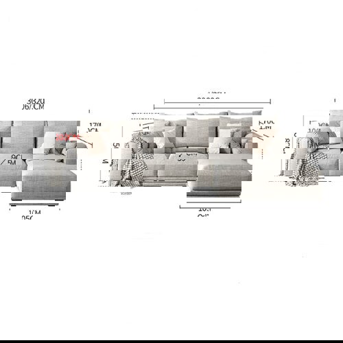 Koch Three Seater Corner, Four Seater Corner Sofa, Linen-Rit Concept-Rit Concept