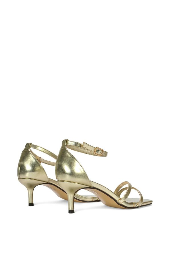 XY LONDON Open Toe Strappy Low Kitten Heel Sandal Shoes