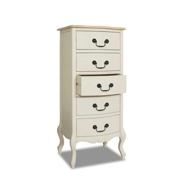 Statement Furniture Juliette Tallboy 5 Drawer French Style Bedroom Chest