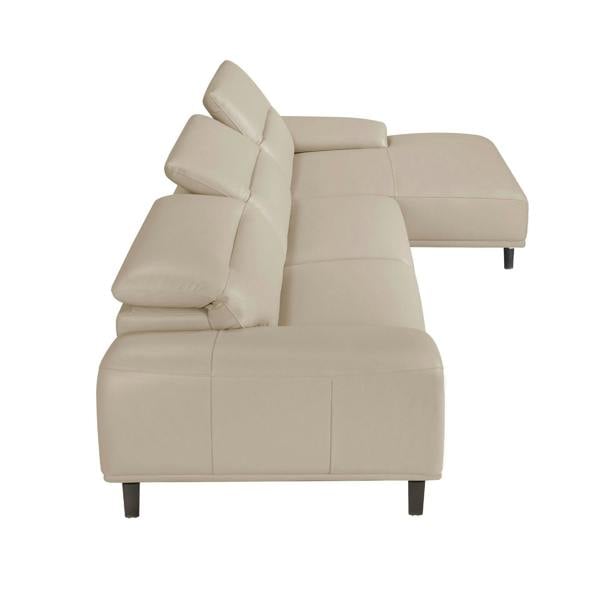 Angel Cerdá Corner sofa in taupe grey leather 6149/6150