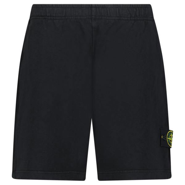 Stone Island 'Old Effect' Cotton Shorts Black - chancefashionco