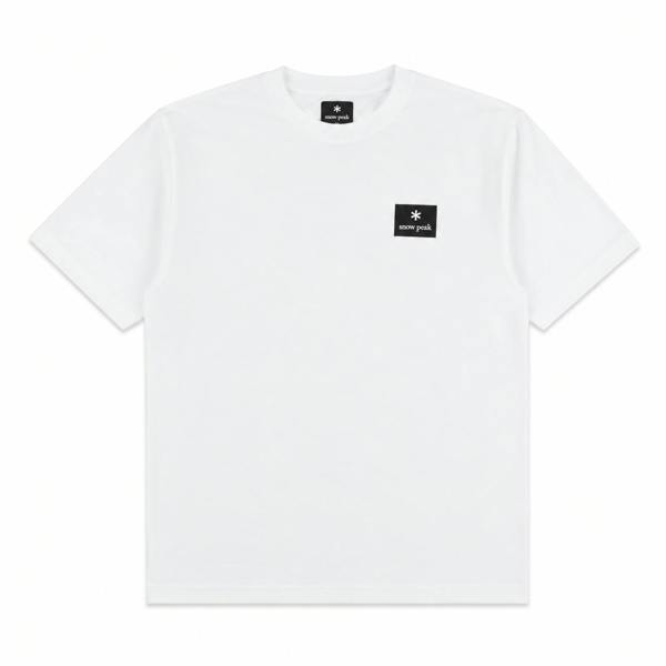 Snow Peak Square Logo T-Shirt Off White