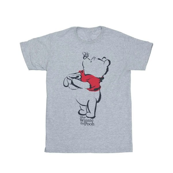 Disney Womens/Ladies Winnie The Pooh Drawing Cotton Boyfriend T-Shirt - Sports Grey