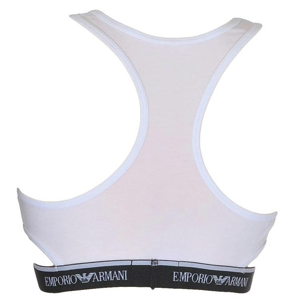 Emporio Armani Visibility Stretch Cotton Bralette, White