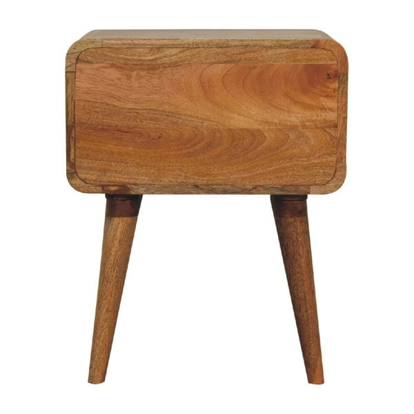 Artisan Furniture Curved Oak-ish Open Bedside