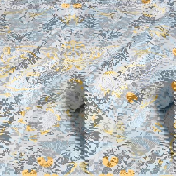 William Morris At Home Strawberry Thief Wallpaper | Soft Blue