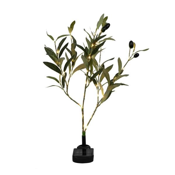 Gardenwize Solar Olive Tree Stake Light – Warm White LED Garden Light