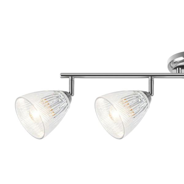 COSYLYTE Athella Bathroom 4 Light Ribbed Glass Spotlight