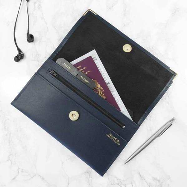 Personalised Luxury Travel Organiser - product in use