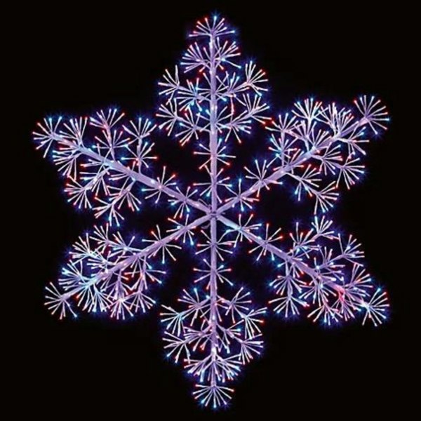 Samuel Alexander 1.2m Twinkling Starburst Snowflake Christmas decoration with 960 Rainbow LEDs
