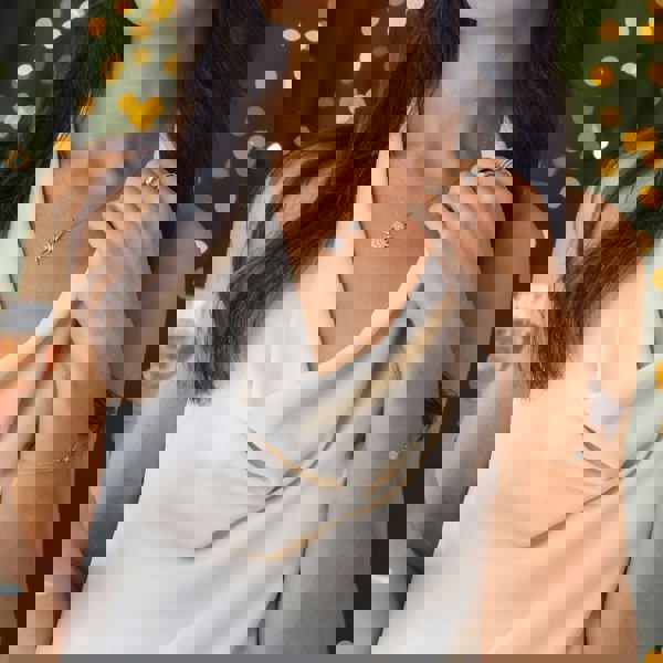 Gold Trip Celestial Double Star Necklace