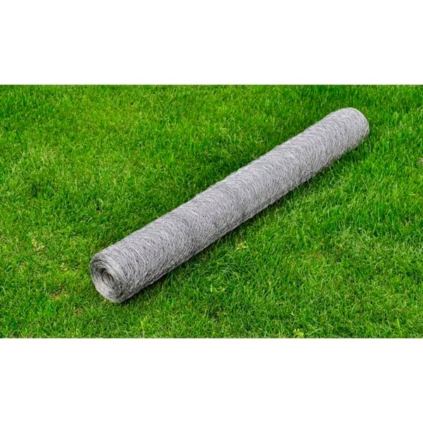 Berkfield Chicken Wire Fence Galvanised Steel 25x0.75 m Silver