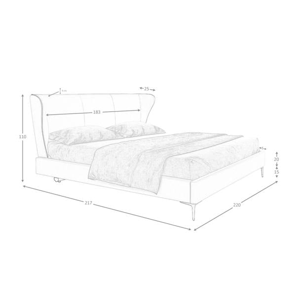 Angel Cerdá Cream Leatherette Bed 7157