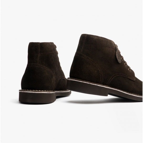 Popps RANGER Mens Desert Boots Dark Brown