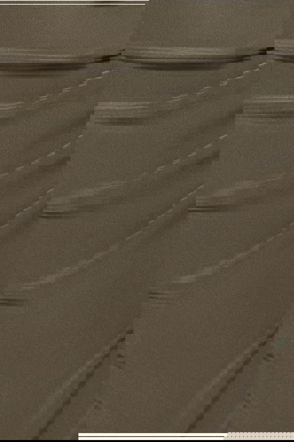 Off The Shoulder Corset Waist Mesh Wrap Skirt Soft Touch Maxi Dress - Khaki Green DR4865