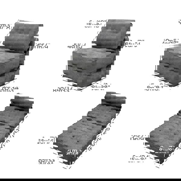 Levede Sofa Bed Convertible Boneless Floor Mattress Single Lightweight Portable