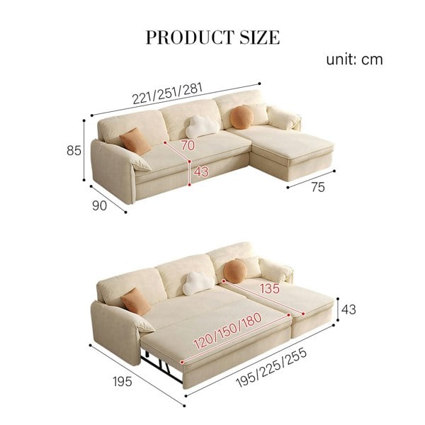 Rit Concept Bhatnagar Three Seater Corner Sofa Bed With Storage