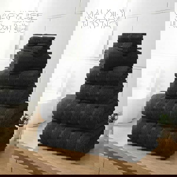 Smart Living Boston 8 PCS Towel Bale Set - Black