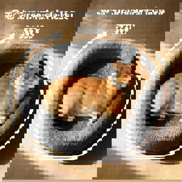 Skylos Orthopedic Plush Dog Bed Soft Washable Pet Bed Grey Cosy Cushion XXL Size