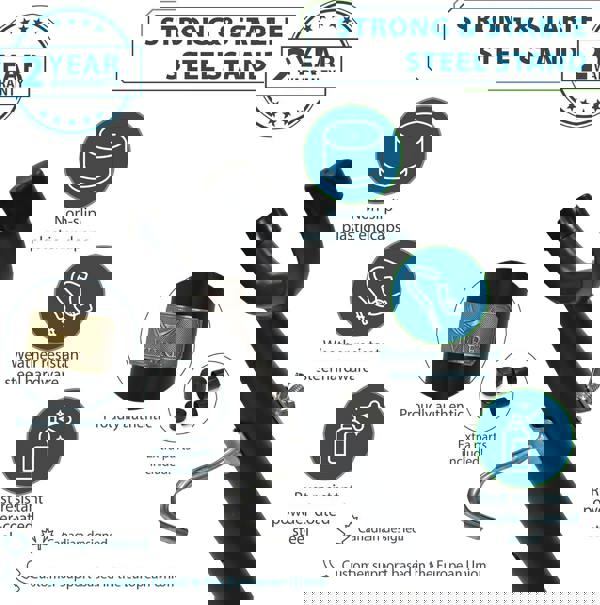 Vivere Double Cotton Hammock with Stand (280cm) - Tropical