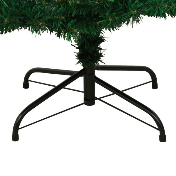 Berkfield Swirl Christmas Tree with Stand and LEDs Green 150 cm PVC